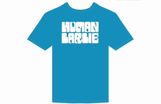 Human Barbie T-Shirt • Blue & White
